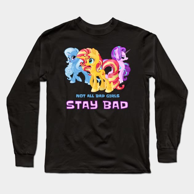 My Little Pony Sunset, Trixie, Starlight Long Sleeve T-Shirt by SketchedCrow